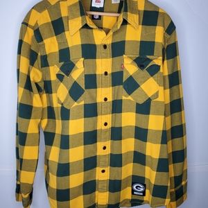 NFL Levi's Green Bay Packers Football Flannel XL